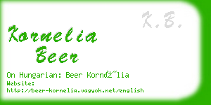 kornelia beer business card